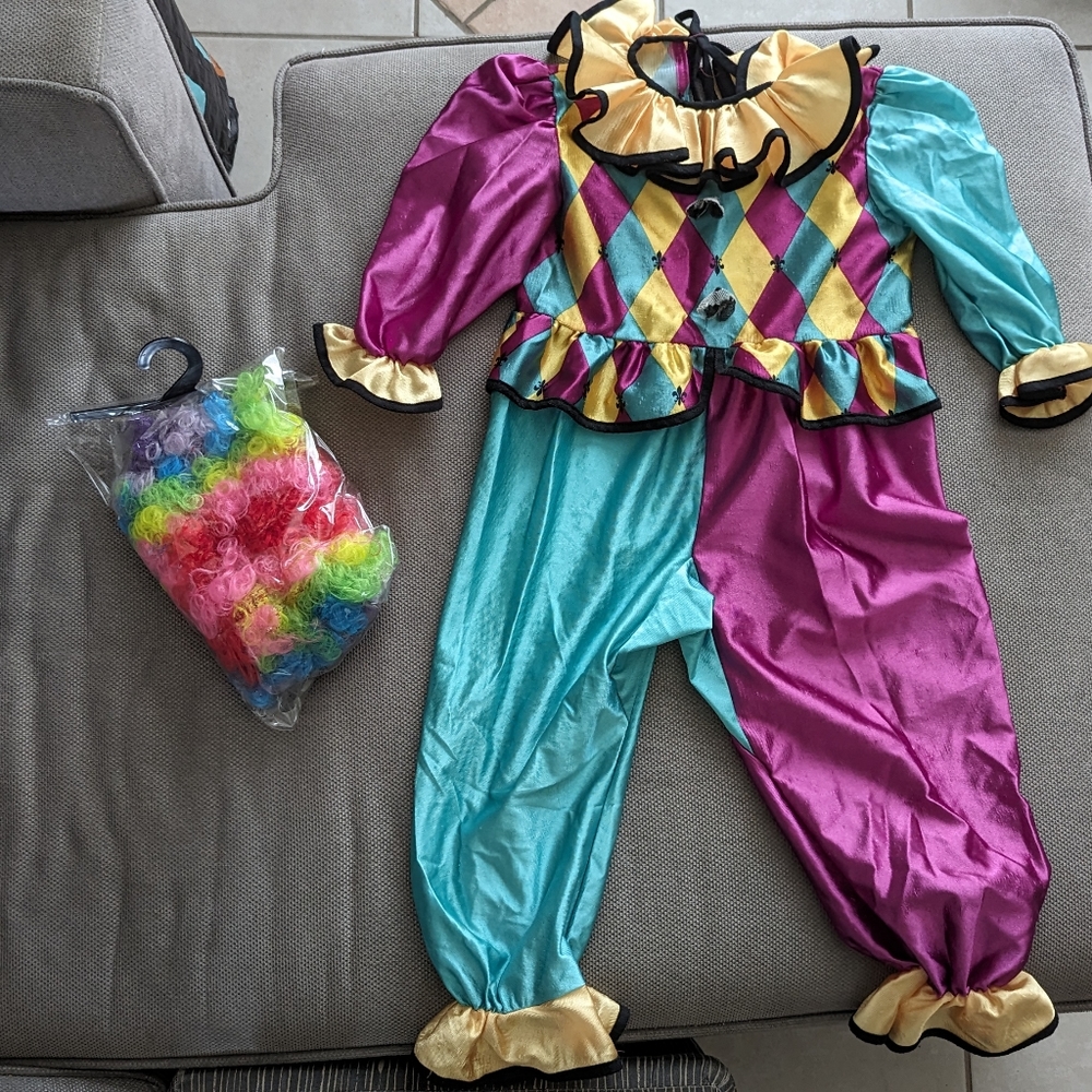Child toddler clown costume